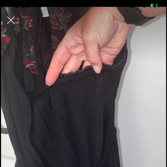 Black romper with floral detail - XS - Picture 4 of 9